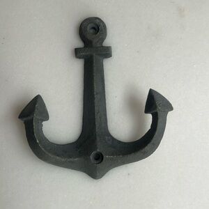 Cast iron anchor coat rack hook, brand new 4 hooks, gray in color